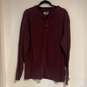 Carhartt Red Long Sleeve Pocket Tee Sz Large